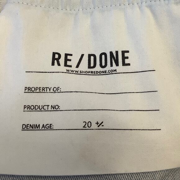 RE/DONE Size 26 Light Wash Jeans High Rise Ankle Crop Slim Fit Stretch G21-2 - Picture 7 of 7